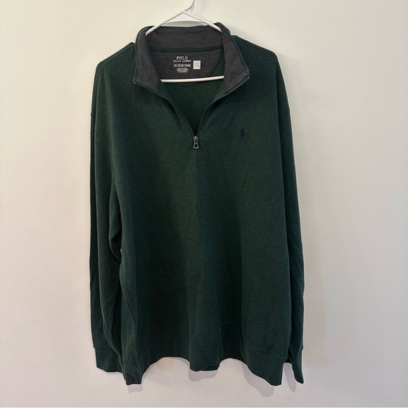 Men’s Ralph Lauren Polo Quarter Zip Pullover Knit Sweater Size 2xl - Picture 2 of 4